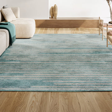 Khalil Modern Berber Stripe Area Rug